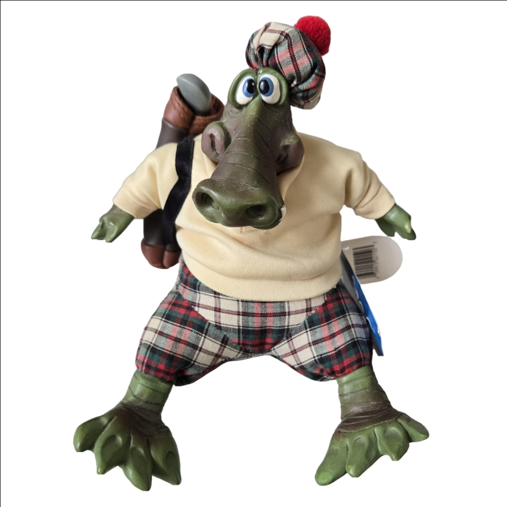 Vintage RUSS BERIE Al. E. Gator Resin Plush Golf Figurine